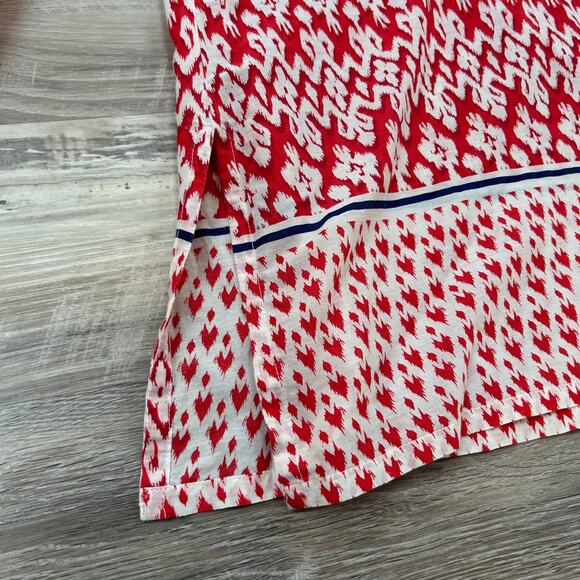 Sundance Red Embroidered Cotton Tunic Dress Ikat Print Boho Beach Coverup S - Picture 5 of 7